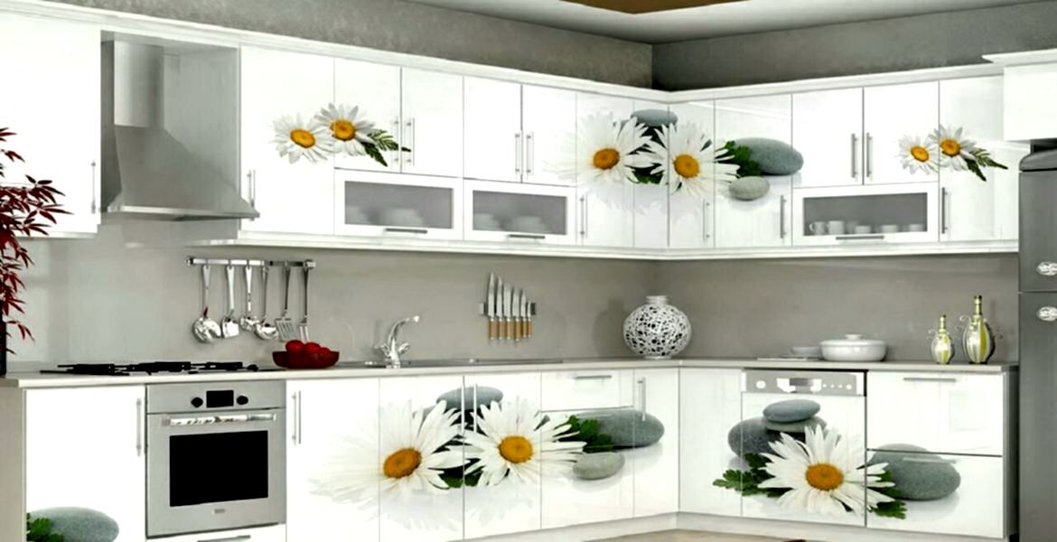 Desenli Mutfak Dolapları